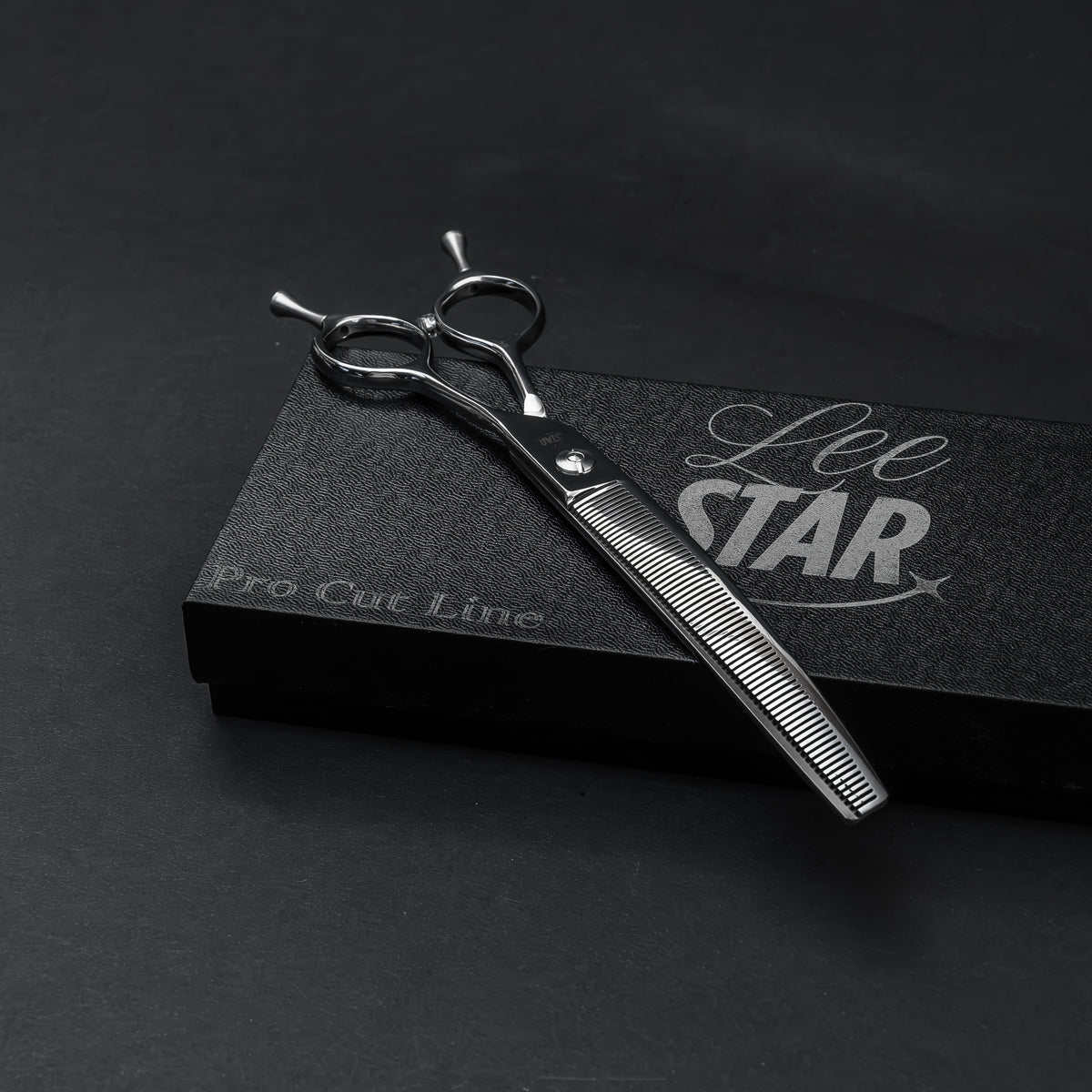 Foarfecă Grooming Canin de Filat Stardust (LeeStar Gold) - 7" Curbată