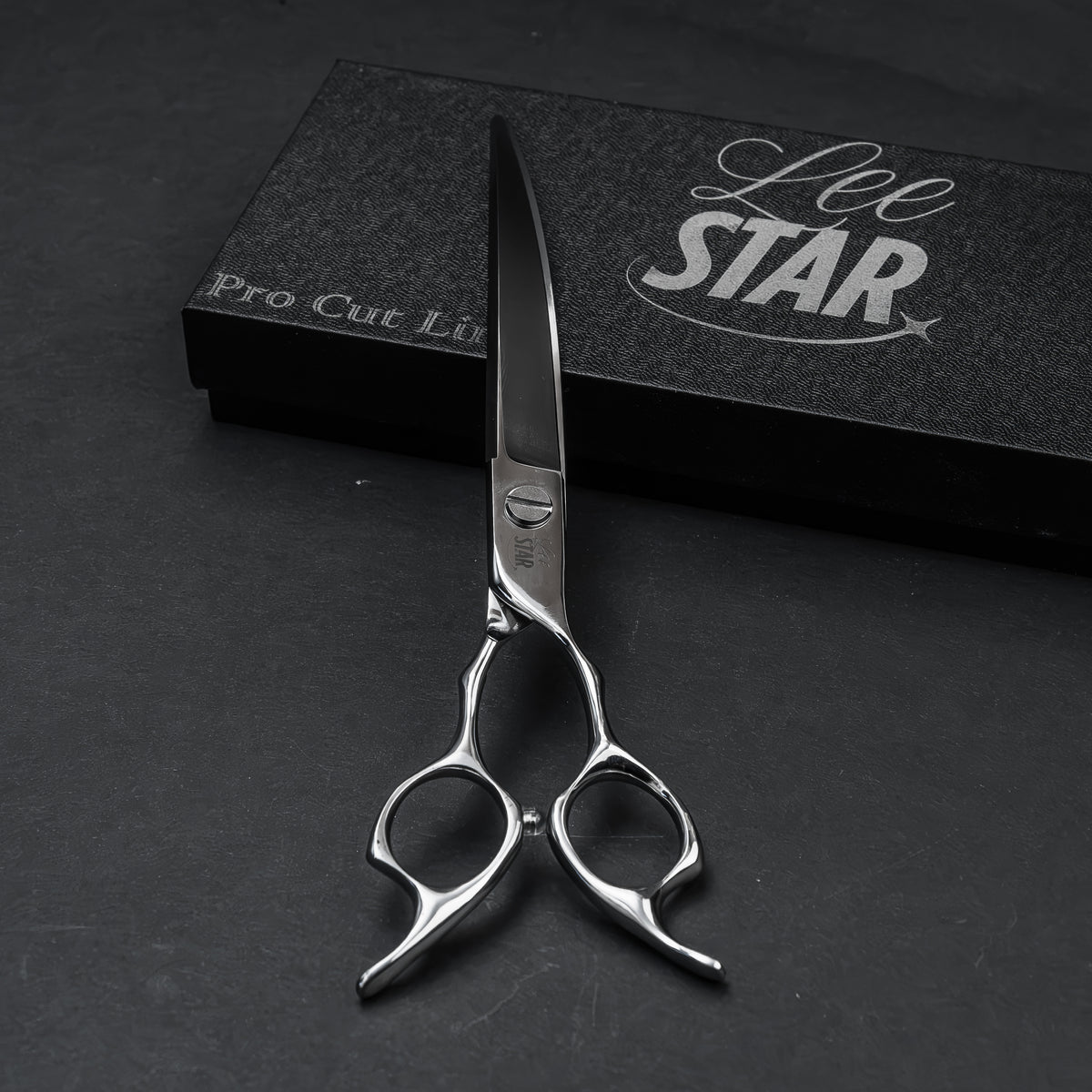 Foarfecă Premium Grooming Canin Cosmic (LeeStar Platinum) - 7.5" Curbată