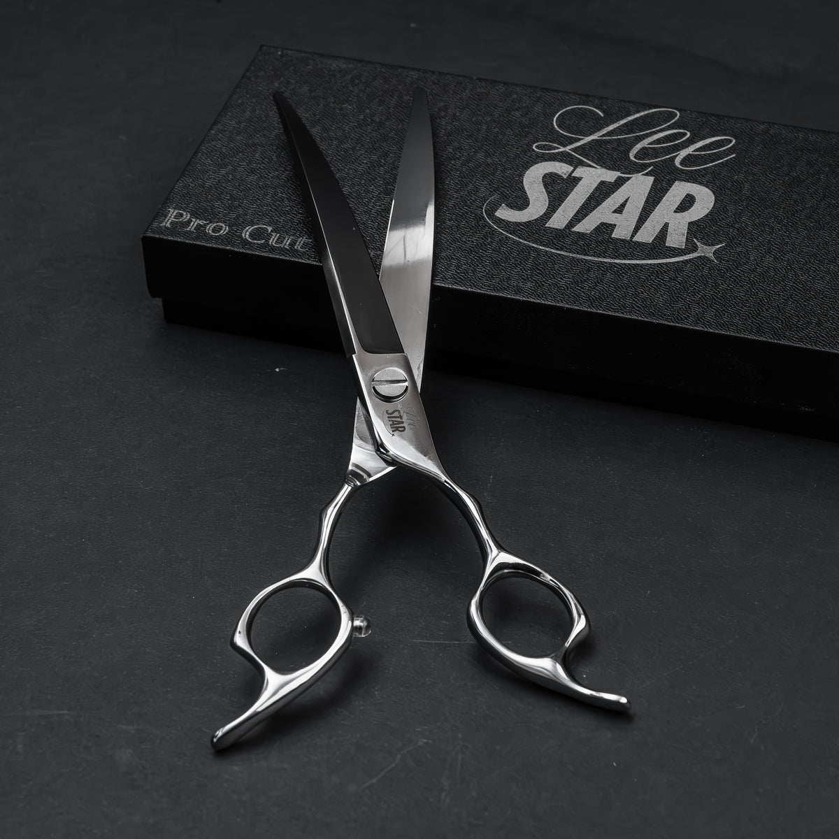 Foarfecă Premium Grooming Canin Cosmic (LeeStar Platinum) - 7.5" Curbată