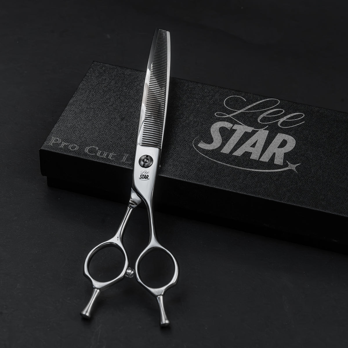 Foarfecă Grooming Canin de Filat Stardust (LeeStar Gold) - 7" Curbată