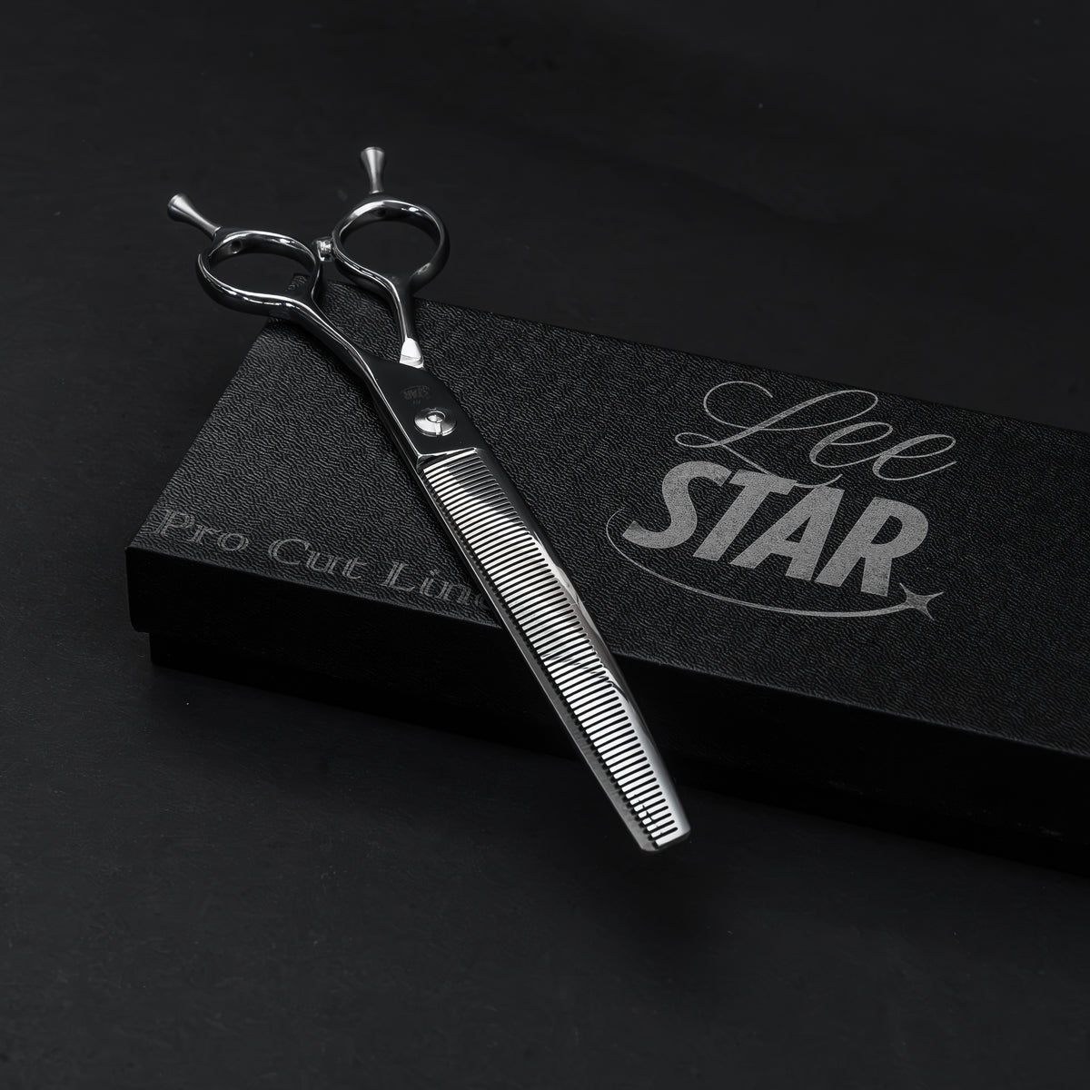 Foarfecă Grooming Canin de Filat Stardust (LeeStar Gold) - 7" Curbată