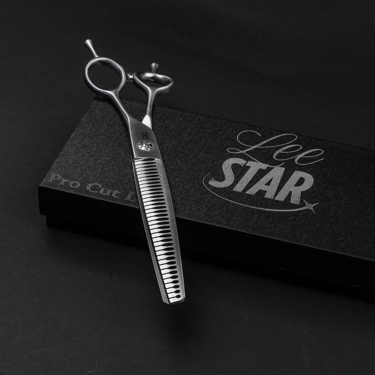 Foarfecă Grooming Canin Chunker Astrovon (LeeStar Gold) - Curbată
