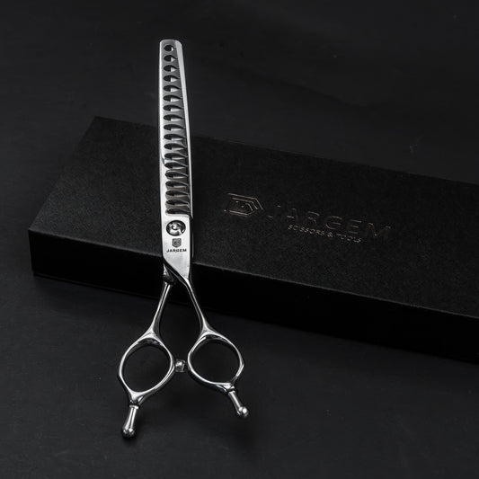 Foarfecă Premium Grooming Canin Chunker Sirius (LeeStar Platinum) - 7" Curbată