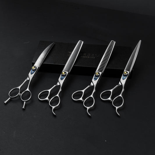 Set Profesional 4 Foarfece Grooming Canin Kryonix - Oțel 440